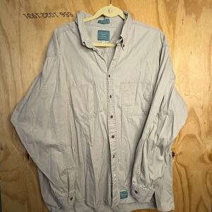 Baxter‎ Brand Mens XXL Beige Button Down Shirt Long Sleeve Casual